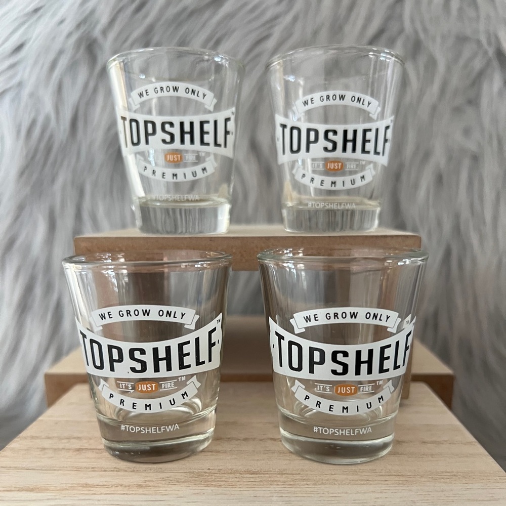 4 Top Shelf Shot Glasess EUC Limited Edition Collectors Glass by Top Shelf